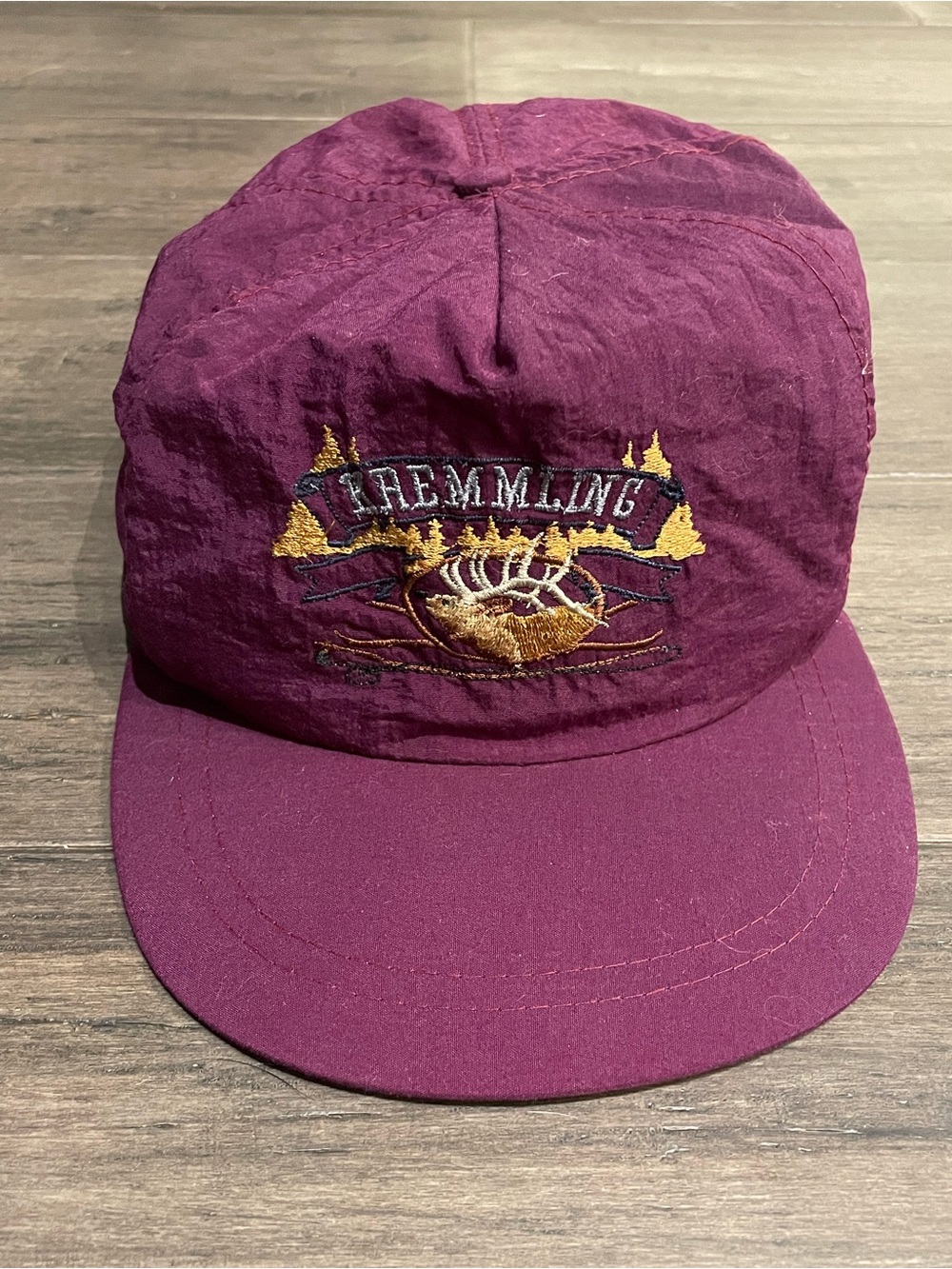 Vintage Kremmling Colorado Hat Nylon Snapback Ski Country Imports Moose Cap